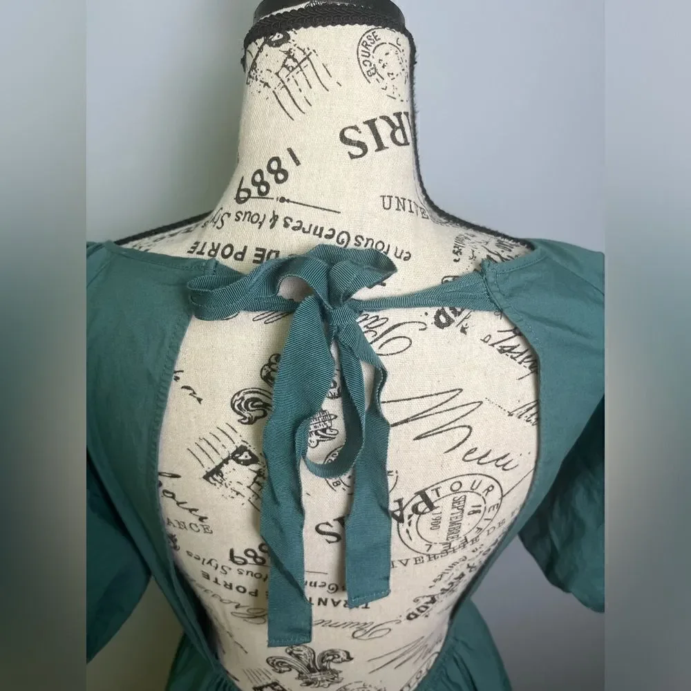 Peter Som Collective Green Puff Sleeve Dress Size 0